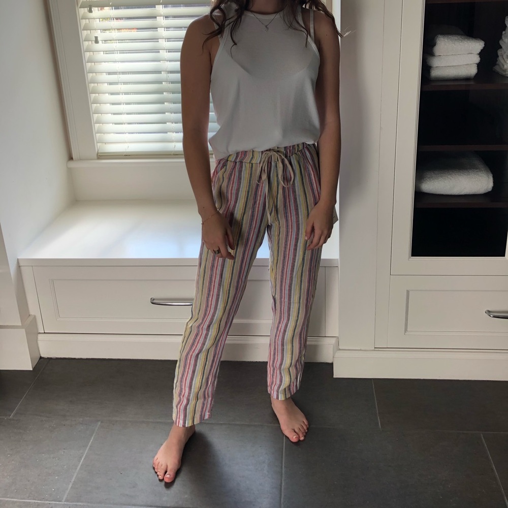 Stripped multi colored pants